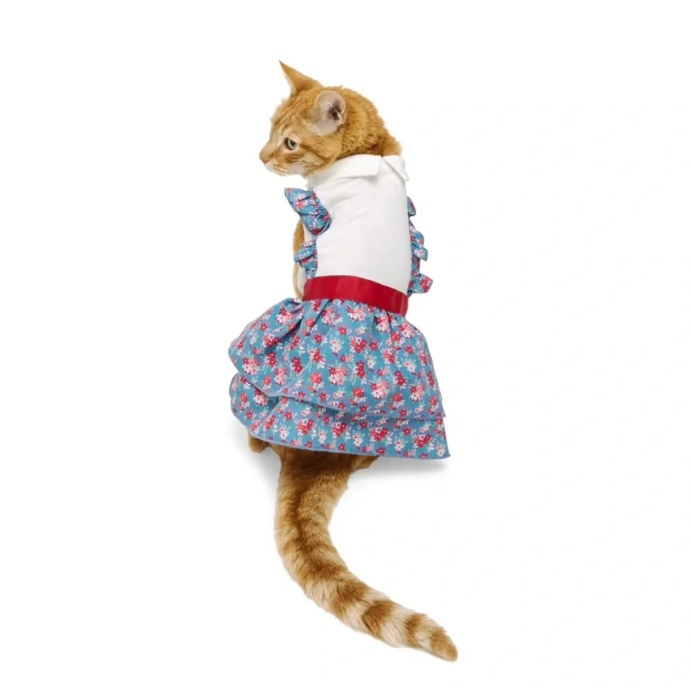 Ditzy Floral Print Cat Dress L/XL